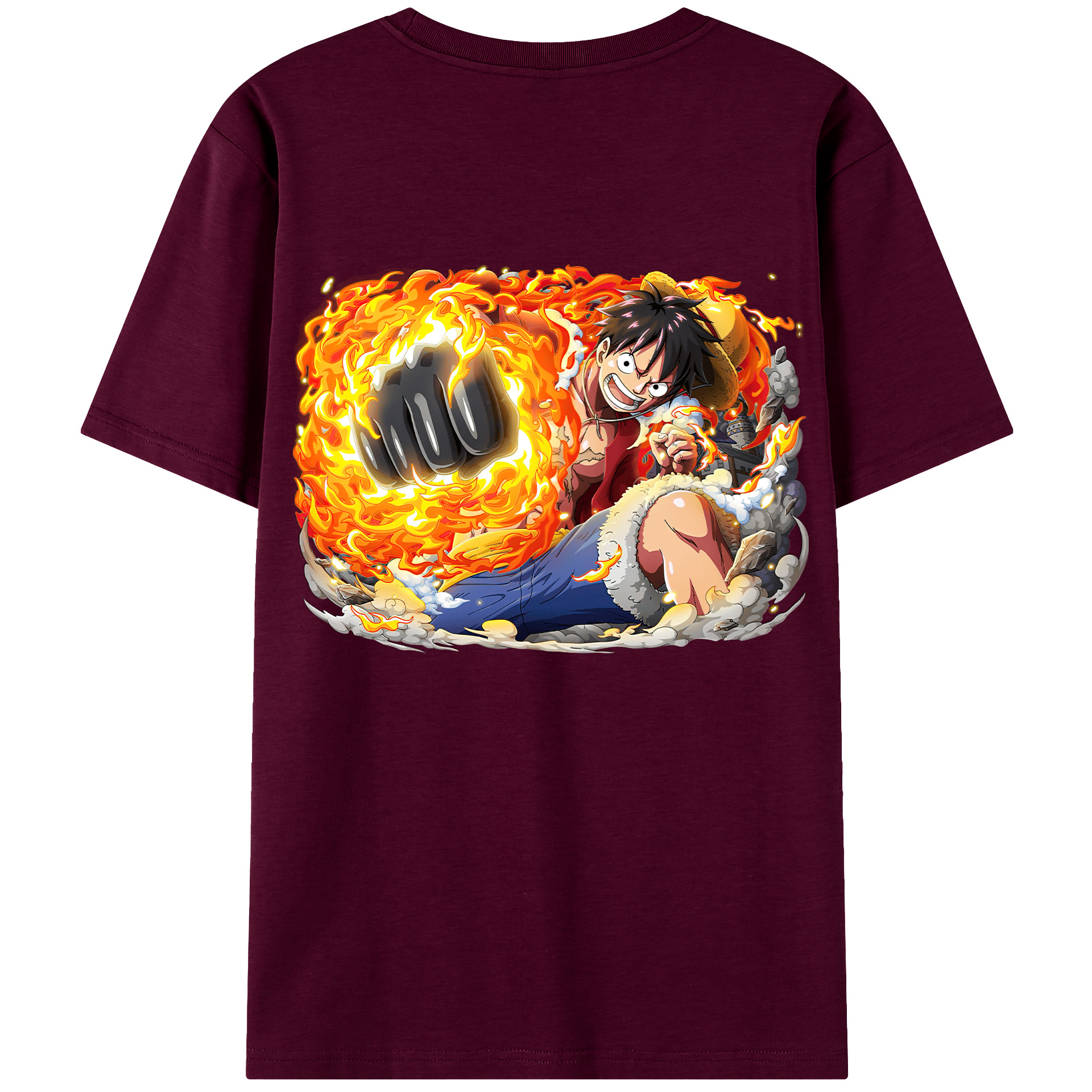ワンピース モンキー・D・ルフィ ONE PIECE Monkey D. Luffy レディース半袖Tシャツ(バックプリント)